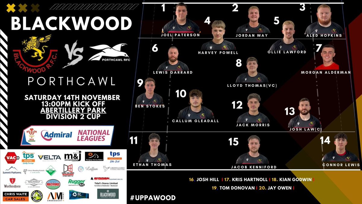 Blackwood RFC (@blackwood_rugby) on Twitter photo 𝑾𝑬 𝑨𝑹𝑬 𝑩𝑨𝑪𝑲🔥👊🏼
After #StormDaragh called last week off we Rewind and Go again!👊🏼🔥
1:00pm Kick Off at <a href="/Abertillery_BG/">Abertillery BG RFC</a> Park
Get Along and Support the Wood🫡
#WeAreBlackwood | #UppaWood 🪵🔥 𝑾𝑬 𝑨𝑹𝑬 𝑩𝑨𝑪𝑲🔥👊🏼
After #StormDaragh called last week off we Rewind and Go again!👊🏼🔥
1:00pm Kick Off at <a href="/Abertillery_BG/">Abertillery BG RFC</a> Park
Get Along and Support the Wood🫡
#WeAreBlackwood | #UppaWood 🪵🔥