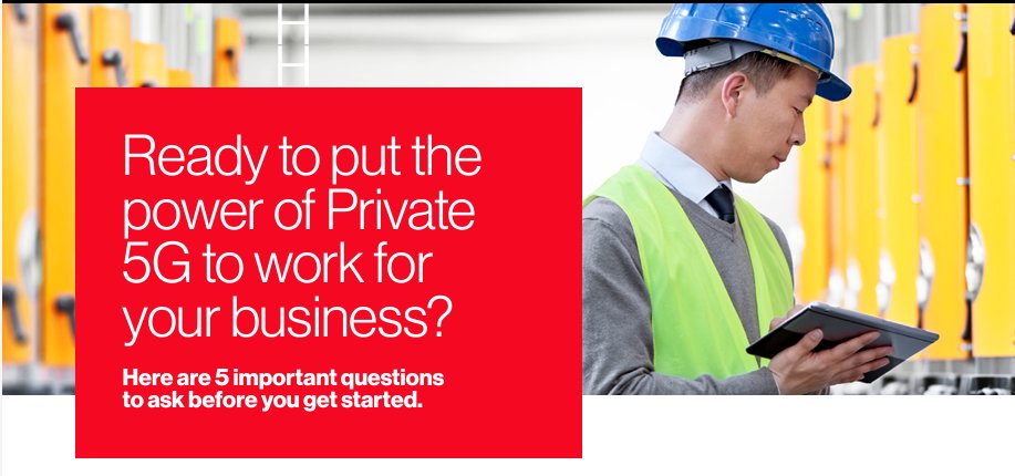 You’ve likely heard the buzz about how companies of all types and sizes are using private wireless networks to increase productivity, profitability  and even workplace safety. 

Here are 5 important questions  to ask before you get started.

#VTeam