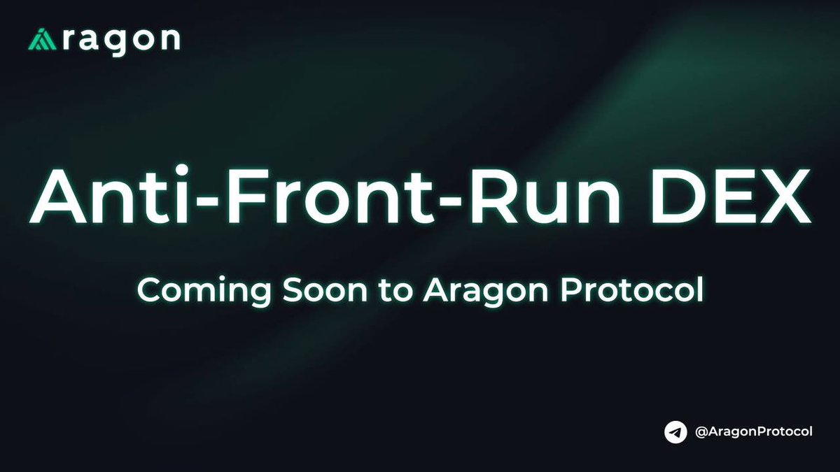 $ARG <a href="/AragonProtocol/">AragonProtocol</a> 

Hope you scooped the dip below 2 mil MC!

#Privacy swap has over $3,000,000 in volume since launch. 

The team is building a host of utilities:
💎 #VPN coming
💎 Anti-Front-Run DEX coming
💎 Non-KYC crypto debit cards

Don’t miss out!