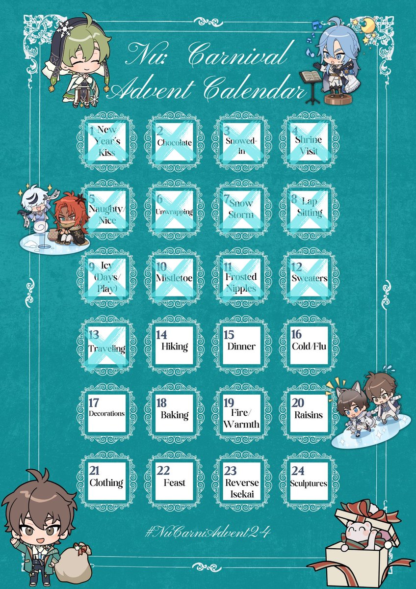 NuCarniEvents's tweet photo. We are over the halfway point now! Have you been unwrapping the gifts in this year's advent calendar?

What were your favorite ones so far? What days to come are you most excited to see?🎁

#NuCarniAdvent24 #NuCarniEvents https://t.co/QpsiTJesb0