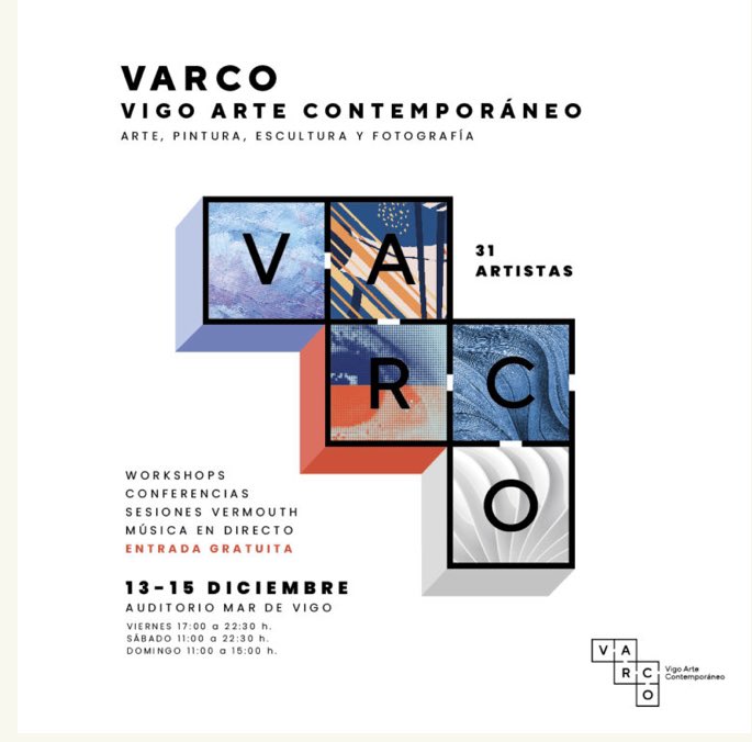 Smart_vigo's tweet photo. Este fin de semana coincidirán la I Feria de Arte Contemporáneo "Varco" junto al mercado de arte, ilustración y diseño "Mona"!. Además del mercado gastronómico navideño del Arenal y el Mercado Vintage. #Findesemana #Arte #Vigo #Varco #Cultura #Mona #News https://t.co/PC9dnofeXG