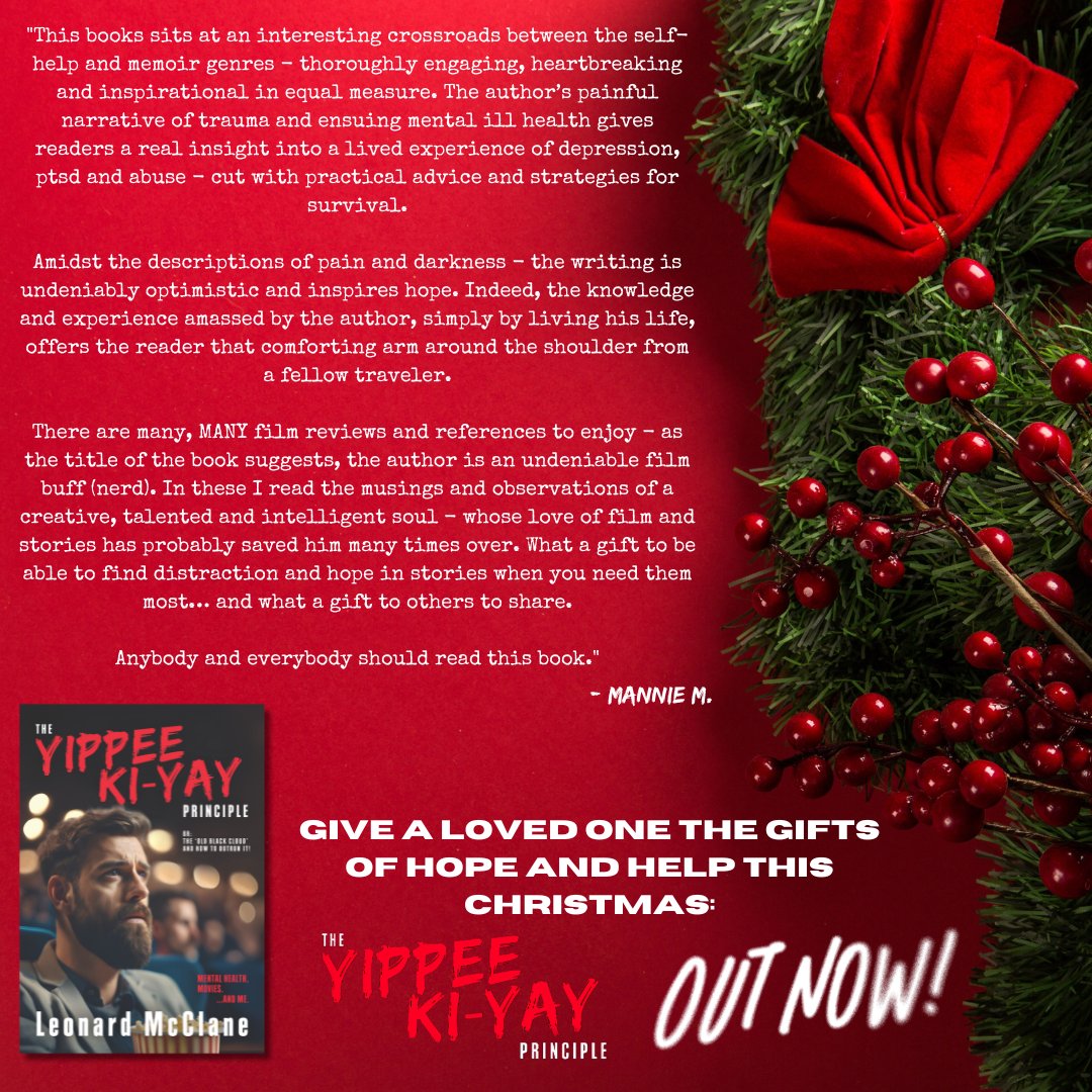 leonard_mcclane's tweet photo. #TheYippeeKiYayPrinciple continues to rack up the positive reviews! If you or someone you know is struggling with their #MentalHealth, give them the gift of #TheYippeeKiYayPrinciple this #Christmas. It's a 'different' type of helping hand!
#LinkInReplies https://t.co/xhhvQTLJ8Q