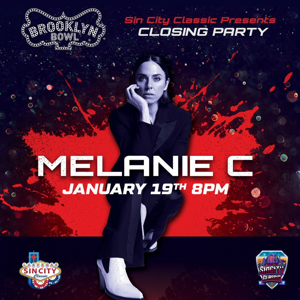 Melanie C USA Official (@melaniecusaof) on Twitter photo Great news! <a href="/melaniecmusic/">Melanie C / Mel C</a> is heading to sin city! She’ll be DJing at the <a href="/sincityclassic/">Sin City Classic</a> closing party on January 19 at the <a href="/bbowlvegas/">Brooklyn Bowl Vegas</a> in Las Vegas. Link for tickets in the stories. #melaniec #melaniecusa #sportyspice #SinCityClassic Get tickets at melaniec.net/live Great news! <a href="/melaniecmusic/">Melanie C / Mel C</a> is heading to sin city! She’ll be DJing at the <a href="/sincityclassic/">Sin City Classic</a> closing party on January 19 at the <a href="/bbowlvegas/">Brooklyn Bowl Vegas</a> in Las Vegas. Link for tickets in the stories. #melaniec #melaniecusa #sportyspice #SinCityClassic Get tickets at melaniec.net/live