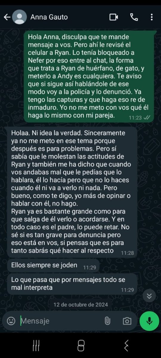 Obvio que le controlo el celular s mi hijo porque tiene 11 años, no va hacer como cuando tenia 9 y vino con Facebook de allá y se lo borré. Como no me voy a enojar cuando veo estos mensajes y yo trate de llevarme bien y jamas te falte el respeto. Pero antes de querer madre de mi