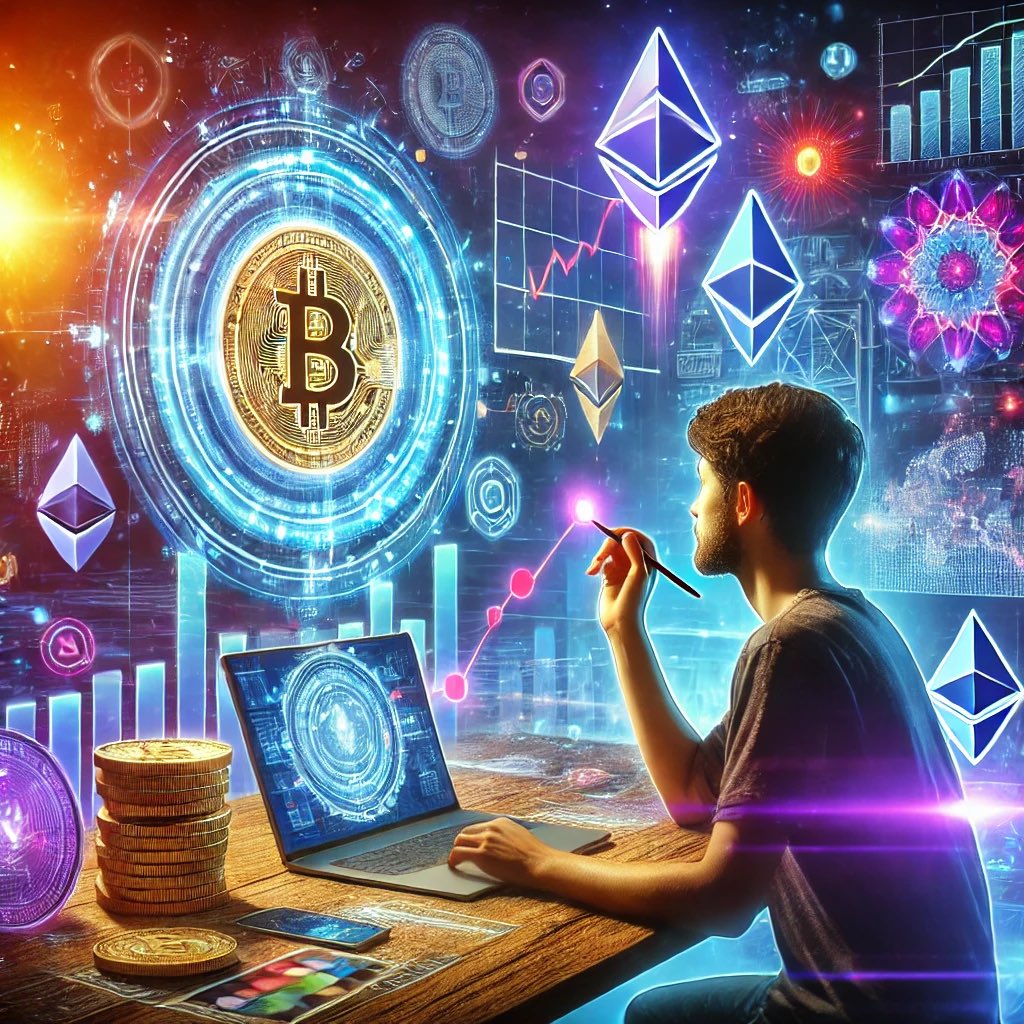 CryptoRS0's tweet image. “Welcome to my crypto journey 🌟
🚀 Exploring blockchain innovation
🎨 Collecting NFTs that inspire
Join me as I navigate the future of decentralized art and finance!”