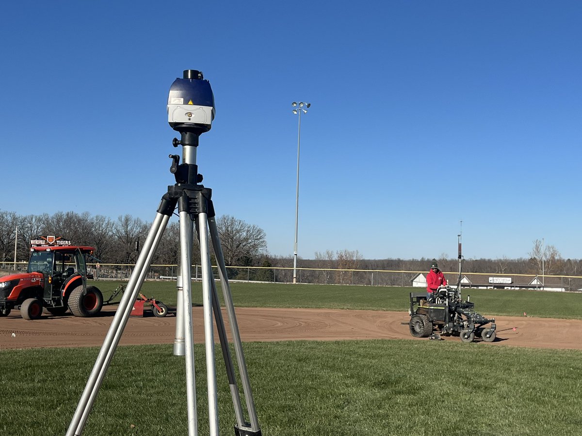 TurfMarkLLC's tweet photo. Infield maintenance for Waynesville Tiger baseball. Lip removal, tilling, and giving the infield a 1” lift with DuraEdge. Laser grade, new mound and bases anchors, we are ready for spring ball! https://t.co/9sYhYgYBbz