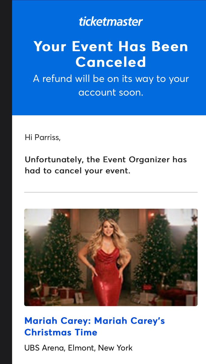 Not the News I wanted to hear today. Hope <a href="/MariahCarey/">Mariah Carey</a> feels better. Still flying to NYC to make the best of my trip.