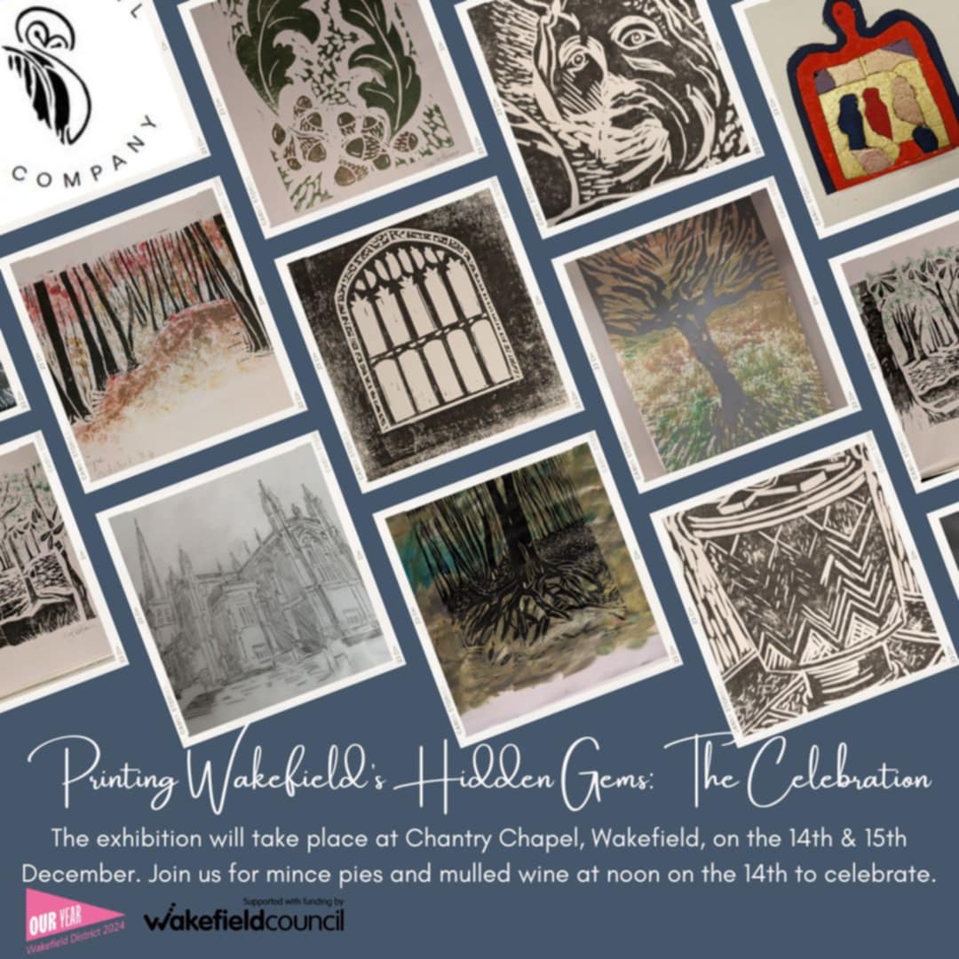 beartfull's tweet photo. Hidden gems or Wakefield.
Print Exhibition in the Chantry Chapel this weekend 14th and 15 December come along and see history in print from   workshops by Abi Owl.Parking outside with seasonal refreshments available 
. https://t.co/IKEFidFiAH