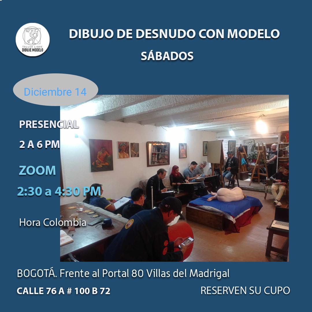 DIBUJEMODELO's tweet photo. HOLA TODOS ..! Estaremos dibujando en el mismo horario presencial en Bogotá y virtual por Zoom. Aquí los esperamos 🙂✏️✏️✏️🖌️ #whorkshops #drawing #art #model #dibujo #modelo #inlive #Zoom #virtual https://t.co/KQJKxVzZSc