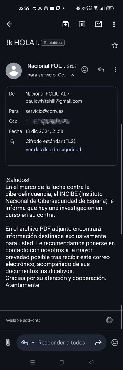 🚨 
<a href="/policia/">Policía Nacional</a> 👮  <a href="/INCIBE/">INCIBE</a> 🔒

Alguien se hace pasar por ustedes y no me han adjuntado el PDF 🤔