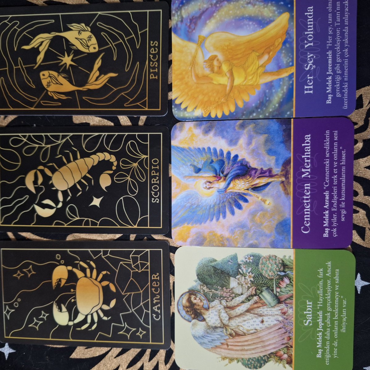 PHOEN1XDRAGON's tweet photo. ☯️ 14 ARALIK GÜNLÜK Melek  Tarot Mesajları Tek Kart Gündemi

¡Etkileşim Verenlere niyetlendim!

𖤓 Güneş | ⅍ Yükselen  | ☽ Ay 

➣Günün Mesajları Burçların altında yazmaktadır.
(Sistem yeniden yerine oturana kadar foto paylaşımlı olacak)

🜂ATEŞ ELEMENTİ
♈︎ Koç
꒰ঌ(Gücünü Tekrar Eline Al!)໒꒱
𓆩Baş Melek Raziel𓆪
"Yaşamına bolluk ve bereket akıtmak için, Tanrı'nın sana bahşettiği gücü ve sezgileri kullan."
⊹₊⟡⋆

♌︎ Aslan
꒰ঌ(Huzur)໒꒱
𓆩Baş Melek Chamuel𓆪
"Sevginin tek gerçek olduğunu hatırladığında, iç huzuru ancak o zaman gelir."
⊹₊⟡⋆

♐︎ Yay
꒰ঌ(Kanatlarını Aç!)໒꒱
𓆩Baş Melek Ariel𓆪
"Şu anda sakın geride durma. Zamanlama mükemmel ve sen uçarak yükselmek için hazırsın!"
⊹₊⟡⋆

🜃TOPRAK ELEMENTİ 
♉︎ Boğa 
꒰ঌ(Tanrı'dan Armağanlar)໒꒱
𓆩Baş Melek Sandalphon𓆪
"Biz Melekler, sana Yaratıcından hediyeler getiriyoruz. Onları almak için kollarını aç."
⊹₊⟡⋆

♍︎ Başak
꒰ঌ(Cesaret)໒꒱
𓆩Baş Melek Ariel𓆪
"Cesur ol ve inançlarını koru."
⊹₊⟡⋆

♑︎ Oğlak 
꒰ঌ(Nefes)໒꒱
𓆩Baş Melek Raphael𓆪
"Eski kalıplarını serbest bırakmak ve enerjini harekete geçirmek için, birkaç kere derin nefes al ve yavaşça ver."
⊹₊⟡⋆

🜁HAVA ELEMENTİ 
♊︎ İkizler 
꒰ঌ(Nezaket)໒꒱
𓆩Baş Melek Sandalphon𓆪
"Şu andan itibaren kendine çok nazik davran. Etrafını ılımlı insanlar, durumlar ve ortamlarla çevir."
⊹₊⟡⋆

♎︎ Terazi
꒰ঌ(Duyarlılık)໒꒱
𓆩Baş Melek Haniel𓆪
"Şu anda enerjilere ve duygulara karşı çok fazla duyarlısın. Kendine ve hislerine değer ver."
⊹₊⟡⋆

♒︎ Kova
꒰ঌ(Çakra Temizliği)໒꒱
𓆩Baş Melek Metatron𓆪
"Çakralarını, kutsal geometrik şekilleri kullanarak temizlemem ve açmam için beni çağır."
⊹₊⟡⋆

🜄SU ELEMENTİ 
♋︎ Yengeç
꒰ঌ(Sabır)໒꒱
𓆩Baş Melek Jophiel𓆪
"Hayallerin, fark ettiğinden daha çabuk gerçekleşiyor. Ancak yine de, onların beslenmeye ve sabıra ihtiyaçları var."
⊹₊⟡⋆

♏︎ Akrep
꒰ঌ(Cennetten Merhaba)໒꒱
𓆩Baş Melek Azrael𓆪
"Cennetteki sevdiklerin çok iyiler. Endişeleri terk et ve onların seni sevgi ile kutsamalarını hisset."
⊹₊⟡⋆

♓︎ Balık
꒰ঌ(Her Şey Yolunda)໒꒱
𓆩Baş Melek Jeremiel𓆪
"Her şey, tam olması gerektiği gibi gerçekleşiyor; Tanrı'nın üzerindeki nimetini çok yakında anlayacaksın."
⊹₊⟡⋆

『 Dileyen arkadaşlar benden özel danışmanlık hizmeti alabilirler. Yapmaları gereken tek şey benimle iletişime geçmeleri olacak』

#tarot #oracle #kehanet #rune #astroloji  #burçlar #zodyak #signs #motivasyon  #günlükmotivasyon  #koç #boğa #ikizler #yengeç #aslan #başak #terazi #akrep #yay #oğlak #kova #balık #PhoenixDragon #PhoenixDragonTarot 
#TarotZilla #keşfet #kesfet