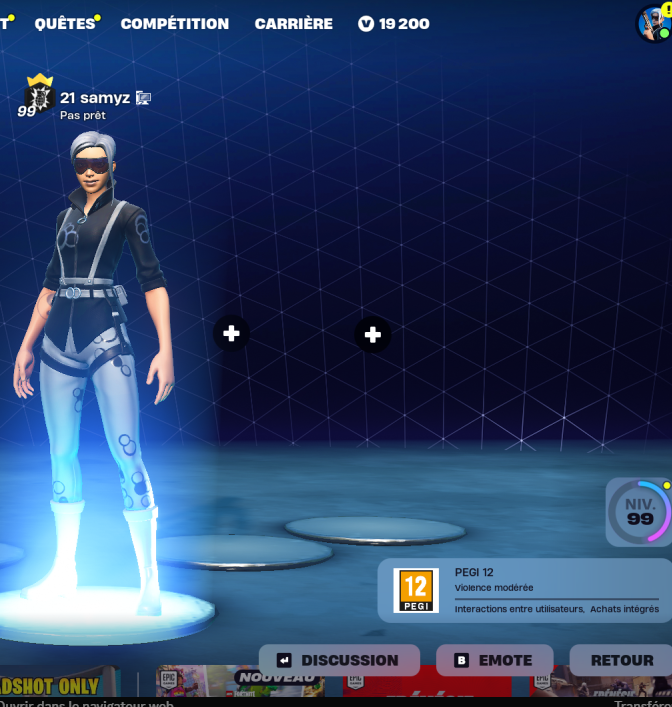 6€ skin 1200 et 8€ skin 1500 passer priver ceux  intéresser