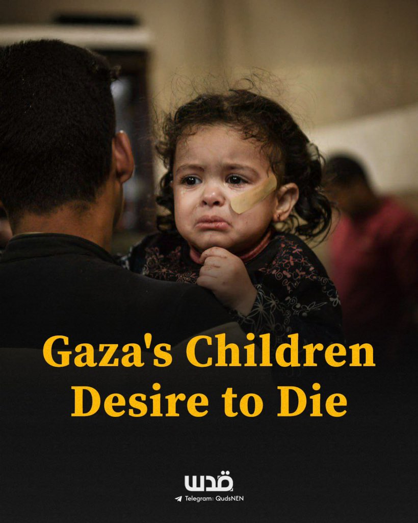 QudsNen's tweet photo. A new report by the Community Training Centre for Crisis Management (CTCCM) has revealed that some 96 per cent of Palestinian children in Gaza believe death is imminent, while 49 per cent expressed a wish to die due to ongoing Israeli aggression. 🧵 https://t.co/81O4FXkISd