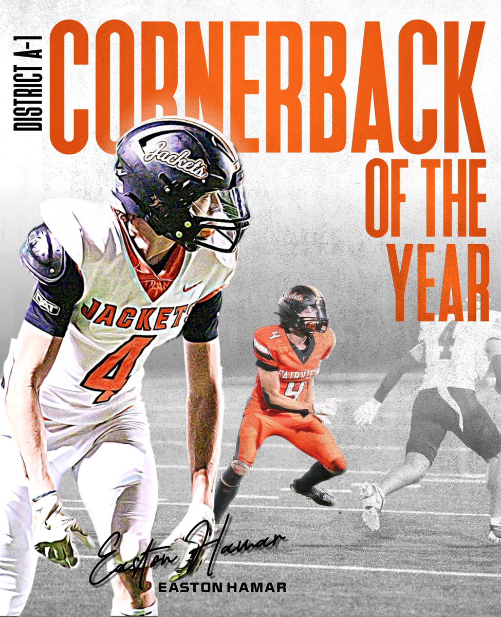 FV_athletics1's tweet photo. ALL DISTRICT PLAYERS OF THE YEAR!
A huge congratulations to these very deserving seniors.
MVP - Jax Bernard
Defensive MVP - Boden Miller
Cornerback of the Year - Easton Hamar
Tight End of the Year - Trace Bonham
#jacketfootball https://t.co/C9Uy3AmwUK