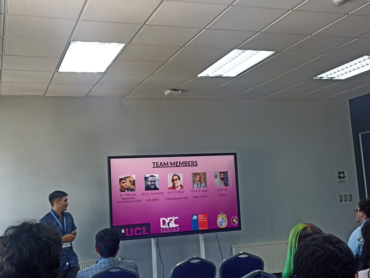 Hace un par de semanas presentamos a sala llena en congreso <a href="/sochifi/">Sochifi</a> 2024 en Temuco nuestro trabajo "Wave-particle equilibria with heavy ions", desarrollado junto a <a href="/DVerscharen/">Daniel Verscharen</a>, <a href="/psmoya/">Pablo S. Moya</a>, Rodrigo López y <a href="/drcid98/">Diego Rodríguez Cid</a> !
Seguimos con esta colaboración entre <a href="/dfc_uchile/">Física U.Chile</a> y <a href="/MSSLSpaceLab/">MullardSpaceScience</a>