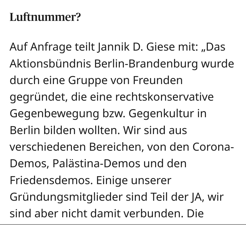 reclaimrosalux1's tweet photo. graue wölfe? schwurbel-demo? was wird das morgen? #b1412
⚠️bei der anreise: #kindernazis benehmen sich nicht in der bahn 🙄& shoppen an jeder ecke 😀
hashtag: #NoRetro
ticker: https://t.co/e0cCOYJkBN
#noafd involviert?:
https://t.co/GNVDrmOOPg
ARTIKEL:
https://t.co/vQcyVWNj80 https://t.co/P55MSwH2Ge
