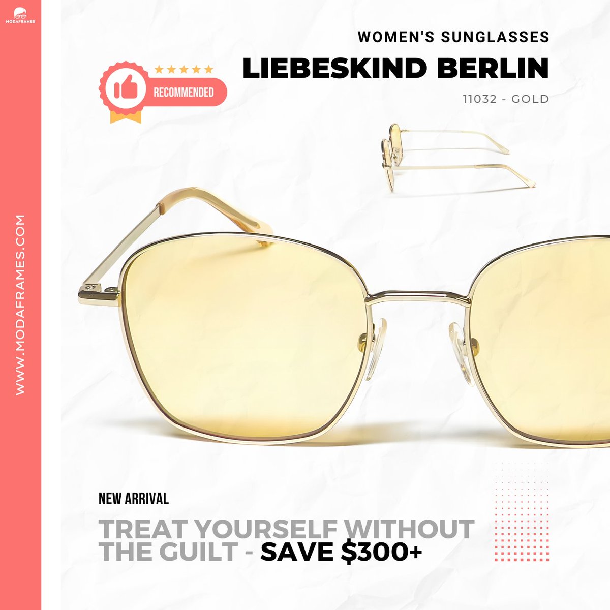 ModaFrames's tweet image. 🌟 Liebeskind Berlin alert! German luxury meets smart shopping! 
These stunning gold-frame sunglasses went from $370 to just $68! 😱

Free US shipping + 10% OFF with &quot;welcome&quot;

🛒 modaframes.com/products/liebe…

📌#LuxuryDeals #SunglassesLover #ModaFrames