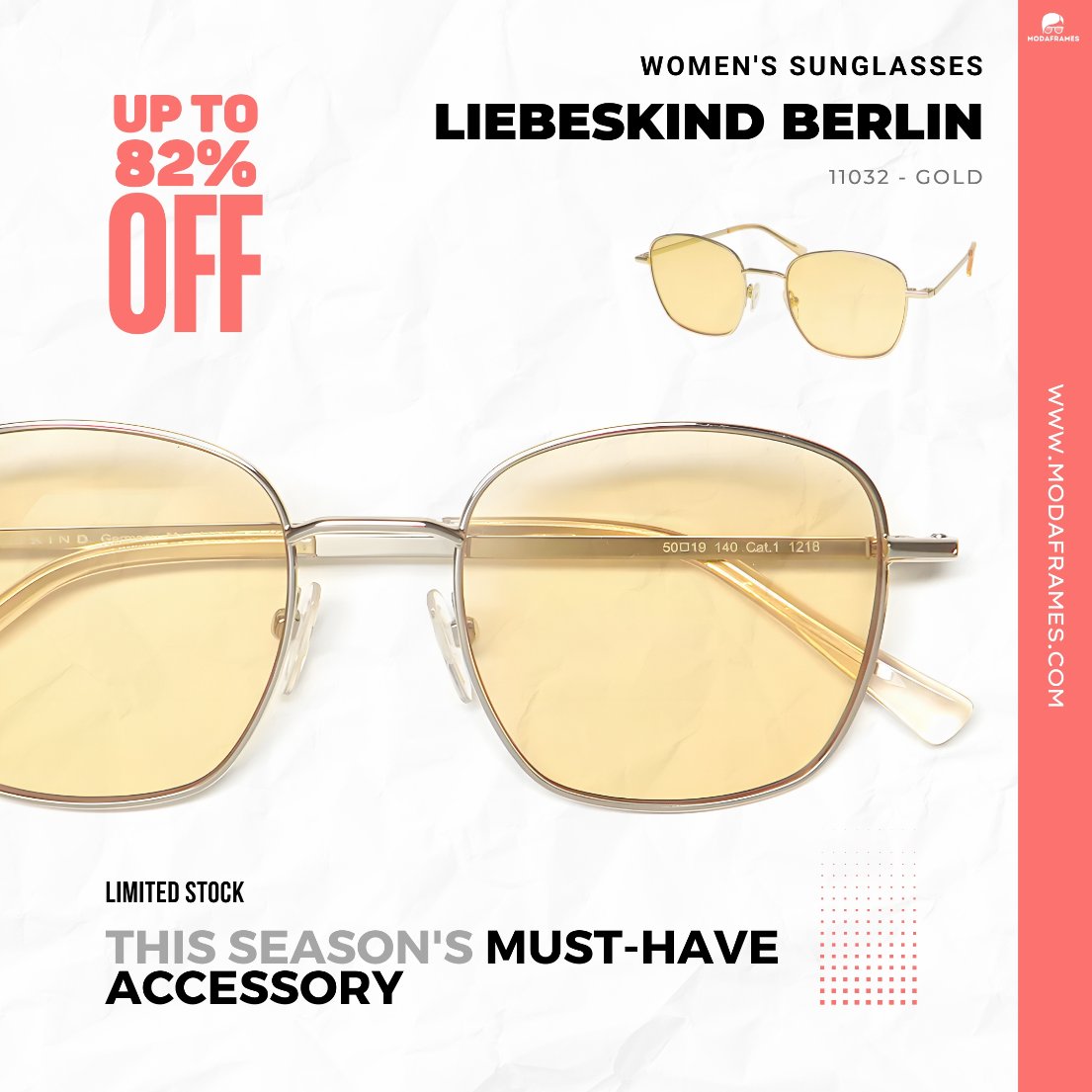 ModaFrames's tweet image. 🌟 Liebeskind Berlin alert! German luxury meets smart shopping! 
These stunning gold-frame sunglasses went from $370 to just $68! 😱

Free US shipping + 10% OFF with &quot;welcome&quot;

🛒 modaframes.com/products/liebe…

📌#LuxuryDeals #SunglassesLover #ModaFrames