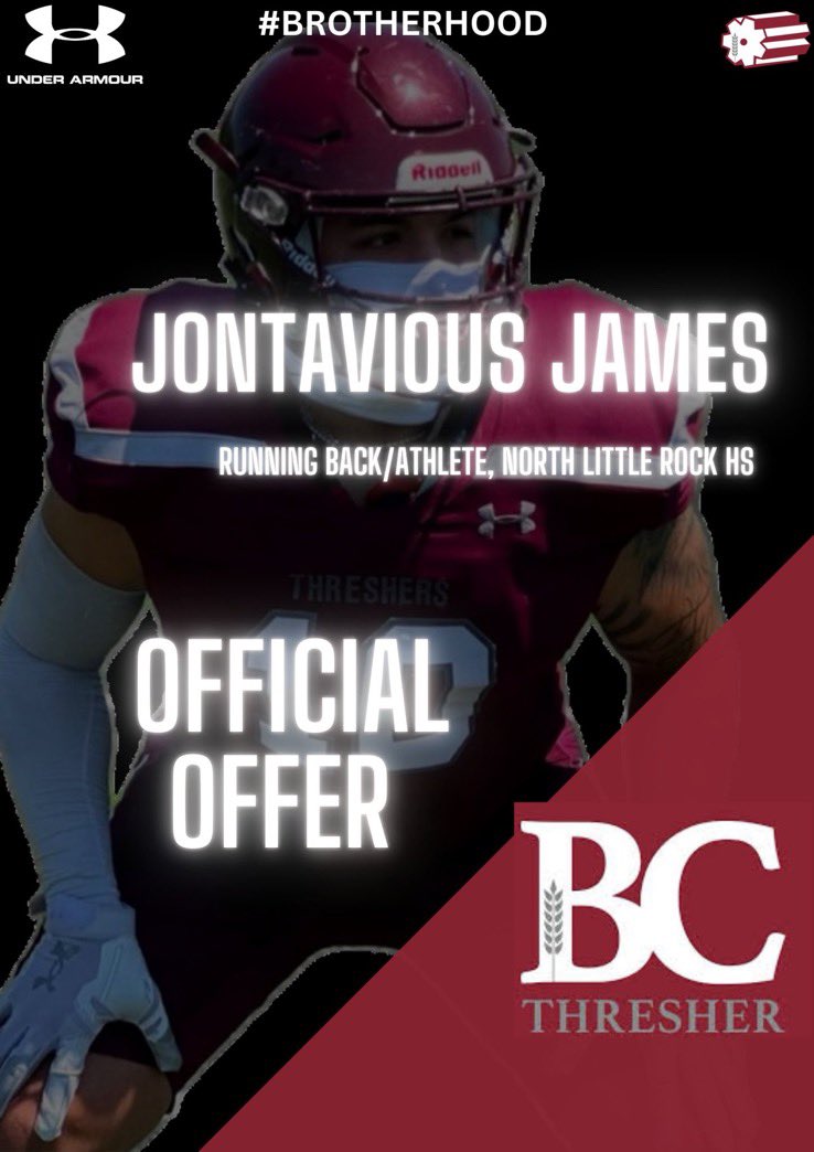 Jontavious James (@jamesjontavious) on Twitter photo #AGTG I am beyond blessed to receive my first offer from <a href="/Threshers_FB/">Bethel College FB</a> <a href="/Kisrow74/">Austin Kisrow</a> <a href="/CoachDHud_BC/">Coach Dentton</a> <a href="/TheTerryCook/">Coach Terry Cook</a> <a href="/Mike_T_Atkinson/">Michael Atkinson</a> <a href="/NLRFB/">Charging Wildcat Football</a> #AGTG I am beyond blessed to receive my first offer from <a href="/Threshers_FB/">Bethel College FB</a> <a href="/Kisrow74/">Austin Kisrow</a> <a href="/CoachDHud_BC/">Coach Dentton</a> <a href="/TheTerryCook/">Coach Terry Cook</a> <a href="/Mike_T_Atkinson/">Michael Atkinson</a> <a href="/NLRFB/">Charging Wildcat Football</a>
