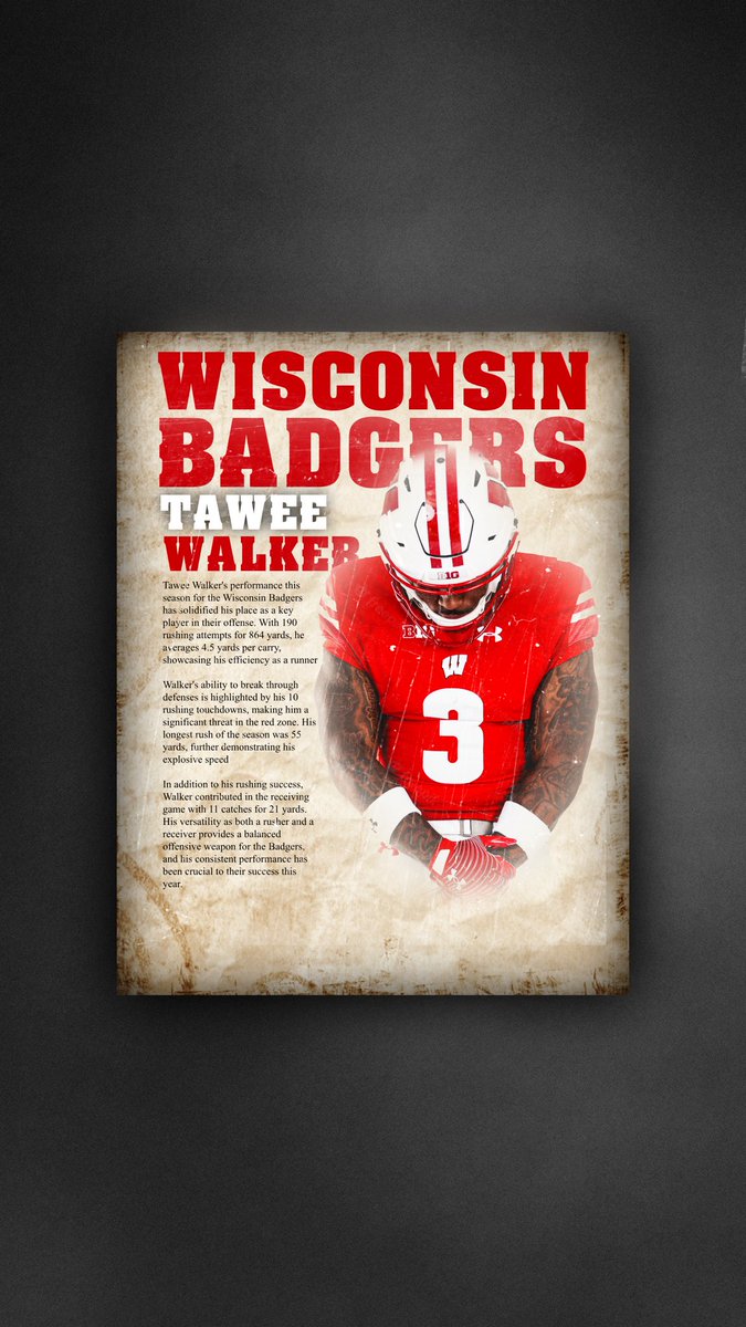 calebprods's tweet photo. Recent work for @BadgerFootball running back @RMBwee 💻 https://t.co/QKay07bvOc