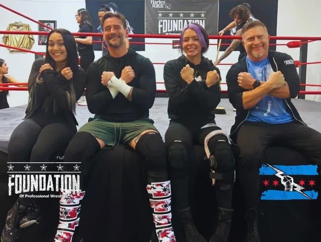 MakaveliDTA's tweet photo. #CMPunk with Roxanne, #CoraJade and #AceSteel. https://t.co/70tzrhpFCH