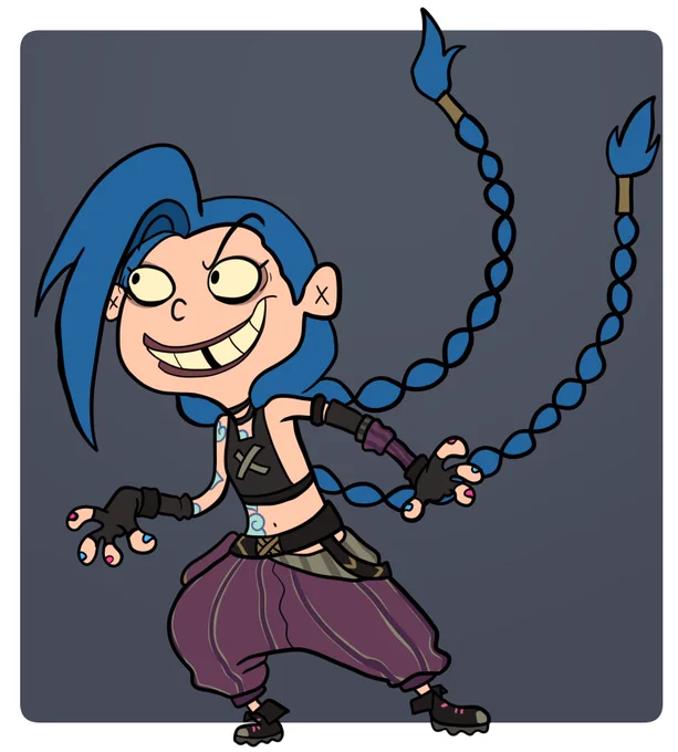 Drawing #Jinx in every style but the actual shows LMAO 