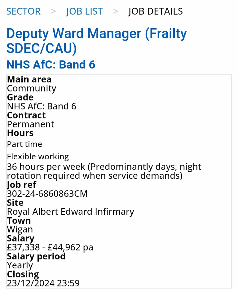 FrailtySDECWWL (@frailtysdecwwl) on Twitter photo Really exciting opportunity to join our team as a Deputy Ward Manager.
wwl.nhs.uk/opportunities#β¦
@JasonFS_RN
<a href="/whalley_gaynor/">Gaynor Whalley</a>
<a href="/k_mantron/">Kevin Parker-Evans (He/Him)</a> Really exciting opportunity to join our team as a Deputy Ward Manager.
wwl.nhs.uk/opportunities#β¦
@JasonFS_RN
<a href="/whalley_gaynor/">Gaynor Whalley</a>
<a href="/k_mantron/">Kevin Parker-Evans (He/Him)</a>