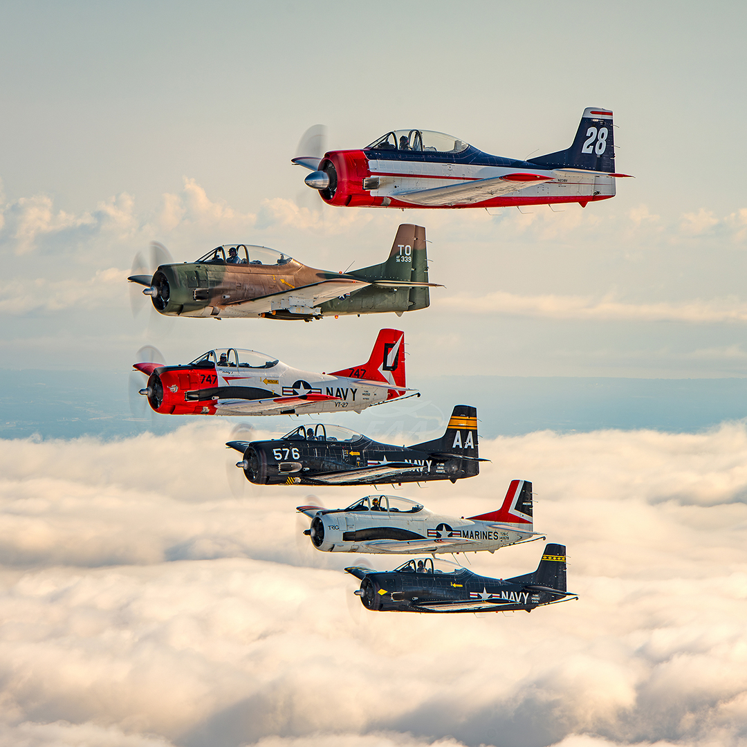 EAA's tweet photo. Happy #FormationFriday! Let’s rewind to #OSH24, where we had the privilege of seeing these T-28 Trojans in action.
Which T-28 paint scheme is your favorite?
📸 Scott Slocum
#Avaition #photooftheday #Warbird #AviationLovers #Oshkosh https://t.co/k5OPF5jhRf