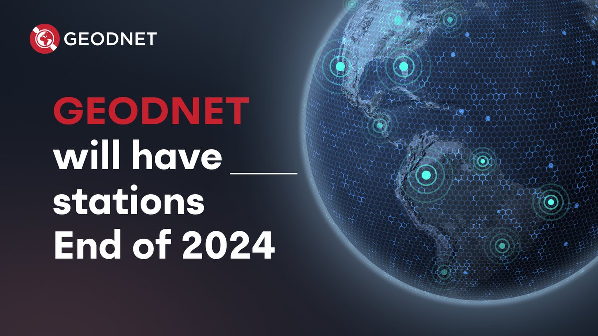Guess how many network stations GEODNET will have by the end of 2024.
The closest guess will receive 1,000 GEOD airdrop! 💸
You must follow, retweet, and comment to participate.👇
Learn more about GEODNET: discord.gg/geodnet