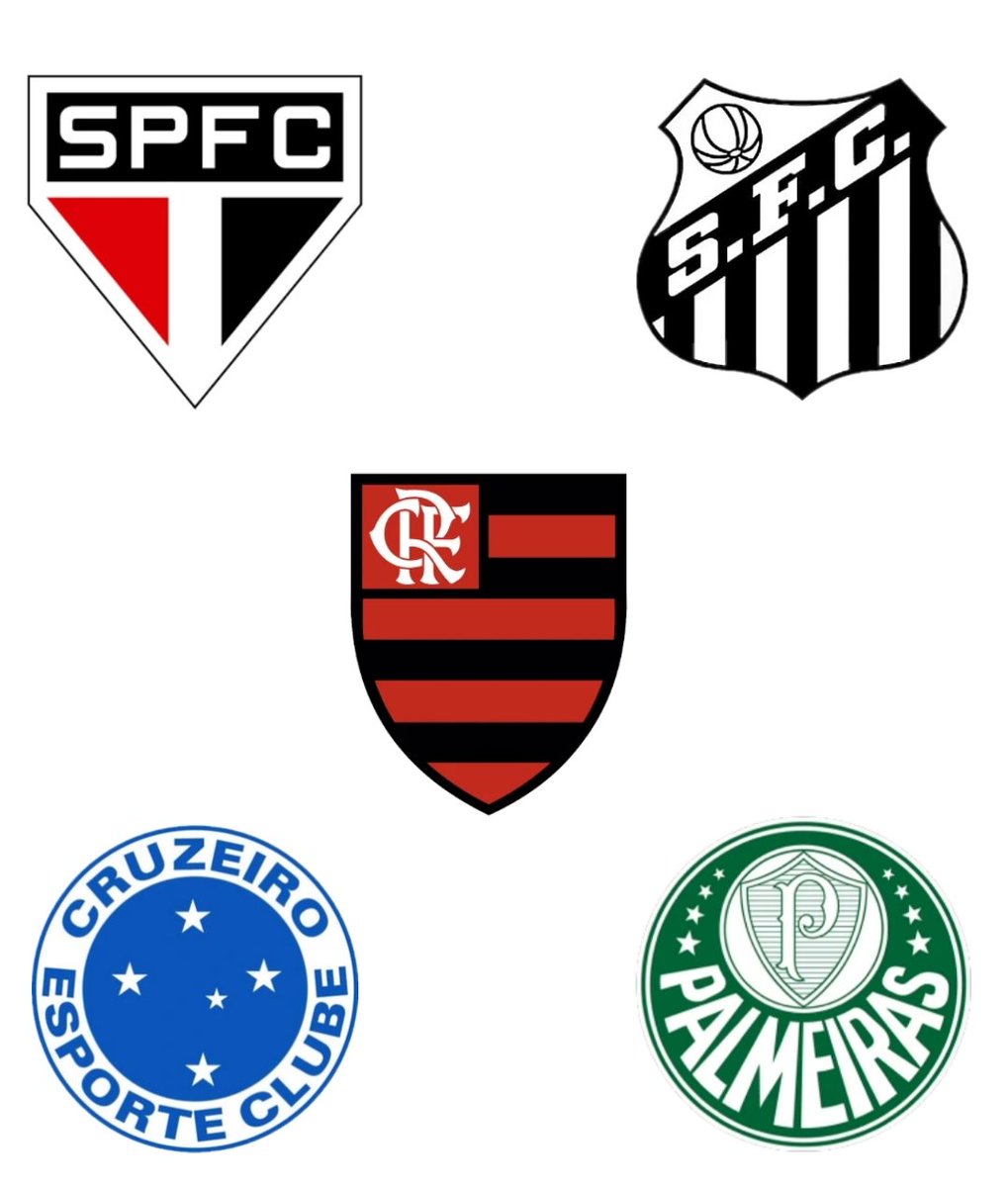 🇾🇪| concordam que nessa imagem estão os 5 maiores times do Brasil?