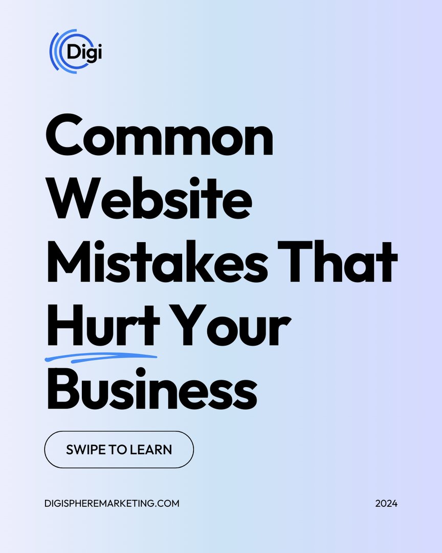 digispheremkt's tweet photo. 💻 Slow speeds, clunky mobile design, unclear CTAs—common website mistakes that can turn customers away. The good news? They’re fixable!

Swipe through to learn how small tweaks can lead to big results. 

#Digispheremkt #WebDesign #WebsiteDesign #WebRevamp #DigitalMarketing https://t.co/gxxQdeeT90