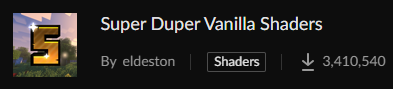 eldeston's tweet photo. Thank you again for your support for Super Duper Vanilla and helping it reach another milestone on Modrinth, with over 1 million downloads and CurseForge with a whopping 3.4 million downloads and growing! https://t.co/2cIAuQETkS