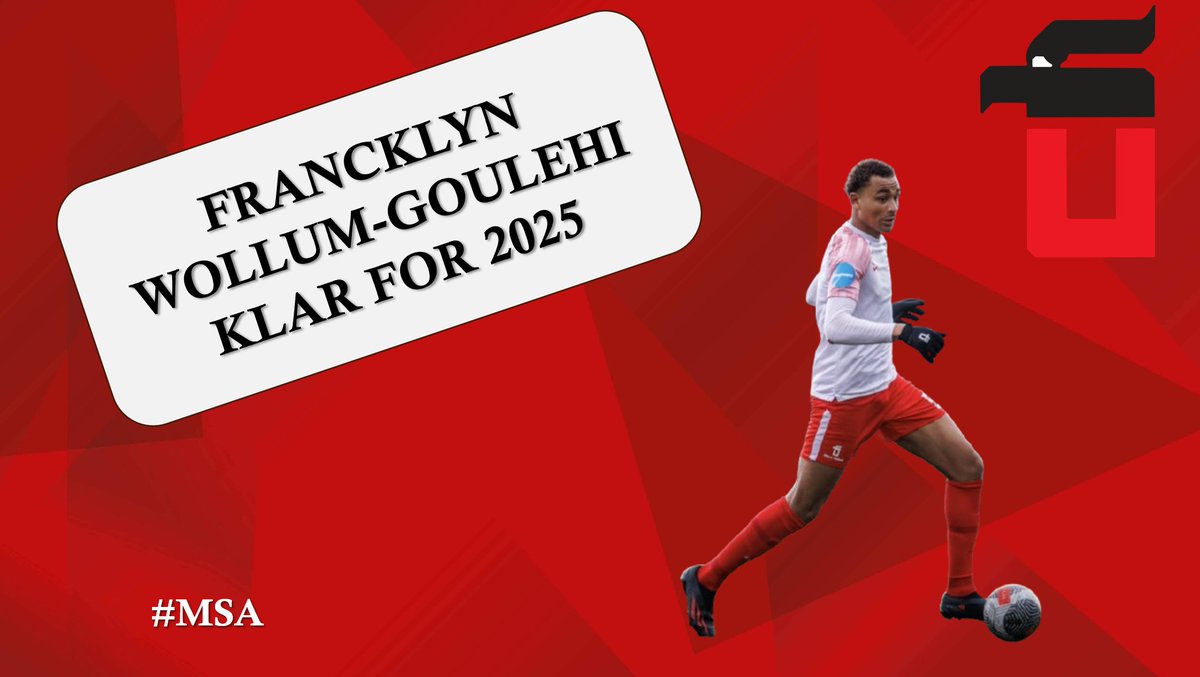 MSA: Det er veldig kjekt å kan dele signeringen av Francklyn Wollum-Goulehi! Den gode backen skal vi få se mer neste år 😍

Francklyn etter signeringen: "Gleder meg til å vise ullernfansen denne sesongen hva jeg har by på😎"  

Bare å glede seg til 2025!
