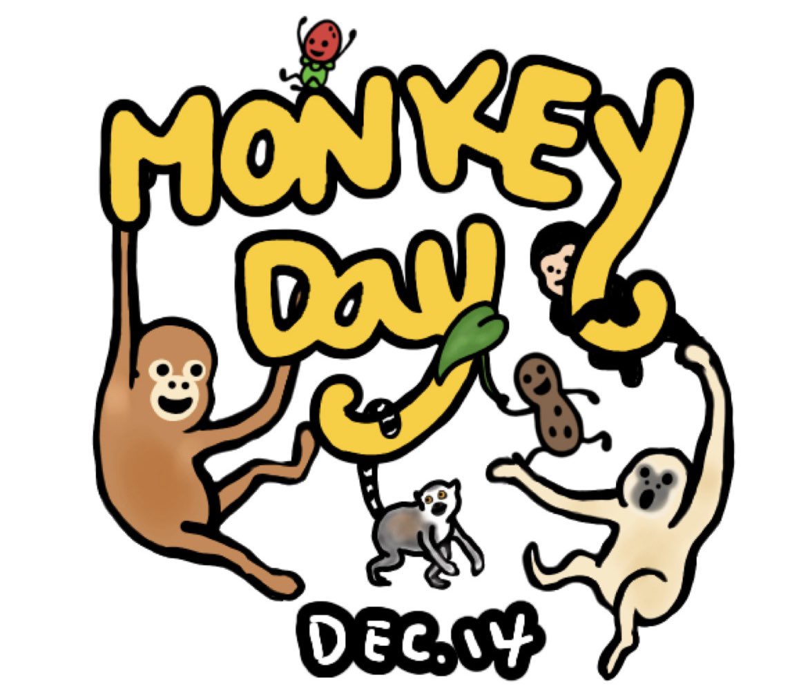 Usukawaya's tweet photo. 今日はモンキーデー！
December 14th is Monkey Day! https://t.co/uuYh4RTjZv