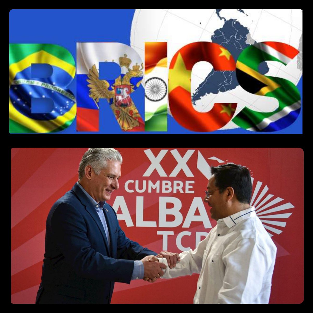 AnibalGarzon's tweet photo. Rusia ha oficializado hoy que el 1 de Enero de 2025 Cuba y Bolivia, dos países del Alba-TCP, serán oficialmente países socios de los BRICS. El polo latinoamericano tiene presencia en el nuevo mundo multipolar. https://t.co/nqvb3tRBVB