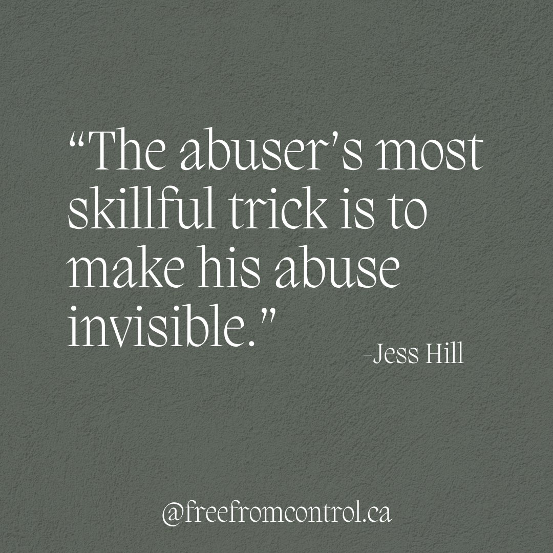 bethanylynnjay's tweet photo. "The abuser's most skillful trick is to make his abuse invisible."

-Investigative journalist Jess Hill, from her brilliant and sobering book:

See What You Made Me Do: The Dangers of Domestic Abuse That We Ignore, Explain Away, or Refuse to See

#abuse #coercivecontrol #domesticviolence #psychologicalabuse #intimateterrorism #brainwashing #psychology #survivor