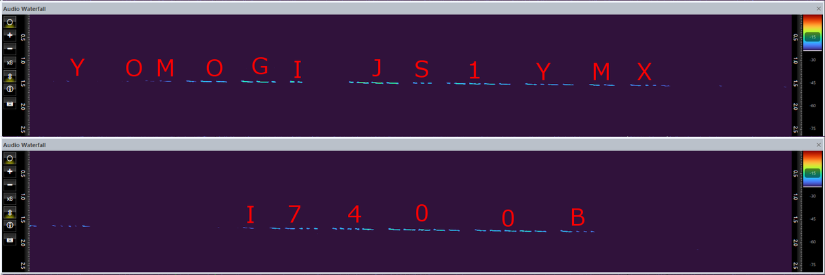 ji1pvv1's tweet image. @CitGardens
#YOMOGI #SDRConsole
2024-12-14　06:33(JST)

今朝の信号は強かった