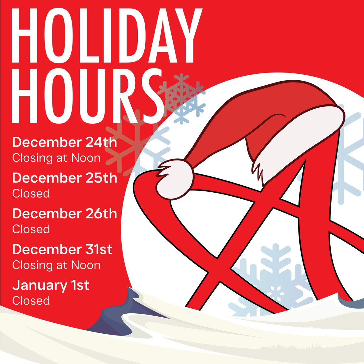 AllegraHalton's tweet photo. 🎄✨ Holiday Update! 🎁❄️
Dec 24: Closed at Noon
Dec 25 &amp; 26: Closed
Dec 31: Closed at Noon
Jan 1: Closed
We'll resume regular hours on Jan 2nd.
Plan ahead &amp; contact us for all your needs! (905) 681-3155 | service@allegrahalton.com
#AllegraHalton #ShopLocal #HolidayHours https://t.co/L2OBjyyOfn