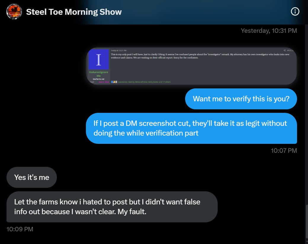 Crackieta's tweet image. 🚨Breaking Balldo News: Exclusive🚨

@AaronImholte opened a KiwiFarms account to state the following:

&quot;This is my only post I will have. Just to clarify 1 thing. It seems I&apos;ve confused people about the &quot;investigator&quot; remark. My attorney has his own investigator who looks into…