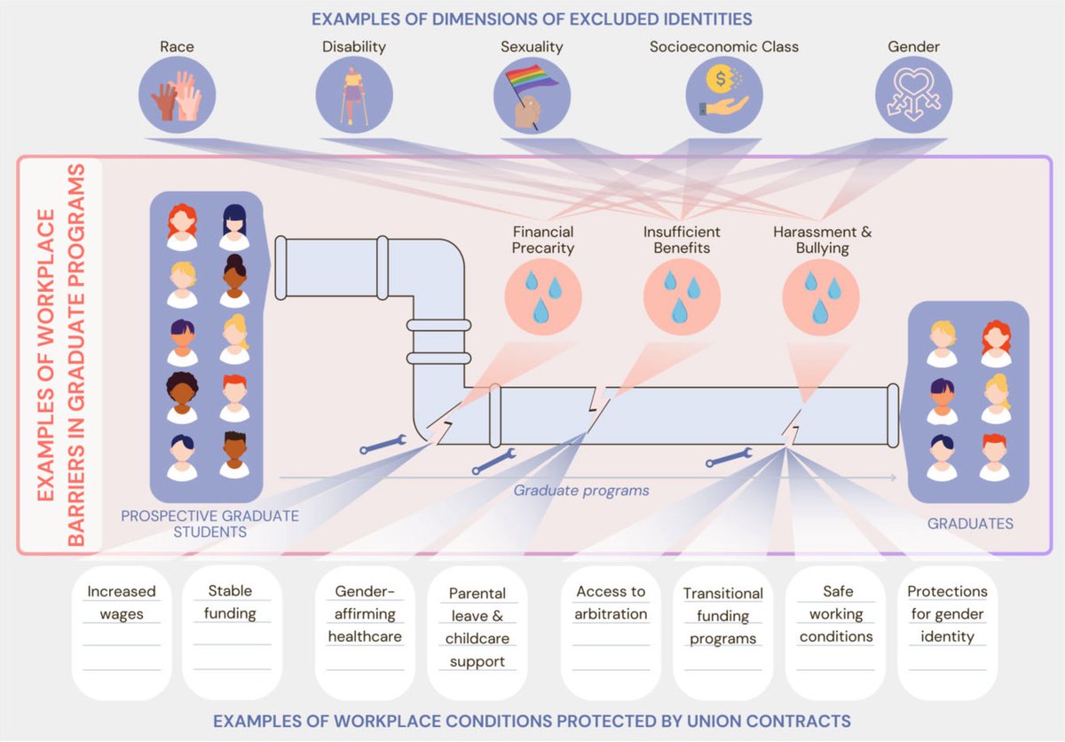 Barriers disproportionately affect students with excluded identities, and departmental DEI initiatives are insufficient to make institutional change to working conditions. Worker organizing can be a powerful tool to address barriers at the institutional level.