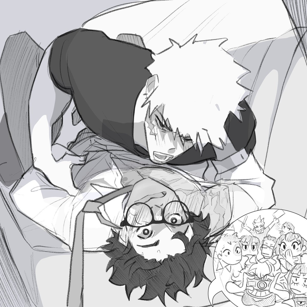 8_jmal_8's tweet photo. Guys look! Itโs more pages that were definitely drawn by Horikoshi ๐คซ #MHA431 #BKDK https://t.co/xhQHLVJxRh