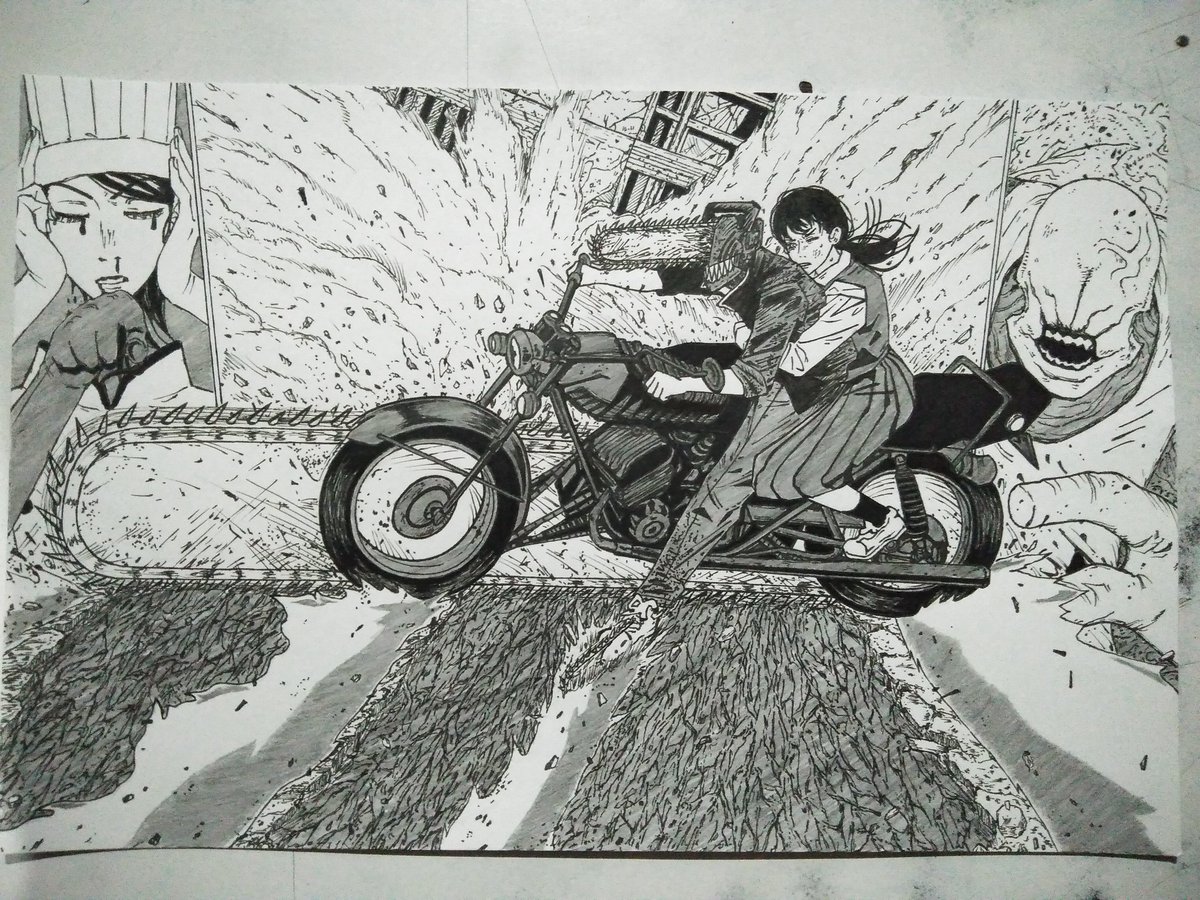 j_jmoral's tweet photo. This Chainsaw Bike that is inspired by Shotaro Kaneda's motorcycle scene in Akira 

#チェンソーマン #chainsawman https://t.co/UHzZm4Hoic