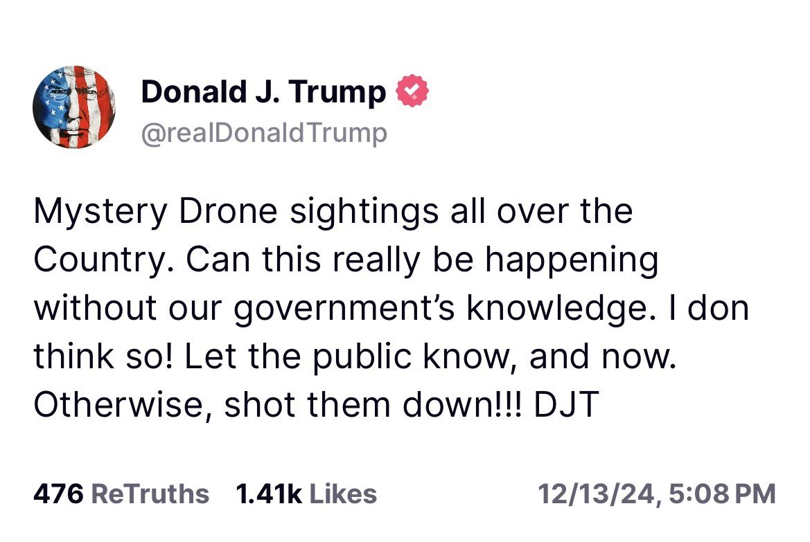 JackPosobiec's tweet photo. PRESIDENT TRUMP: SHOOT DOWN THE DRONES https://t.co/HQ61QxhIly