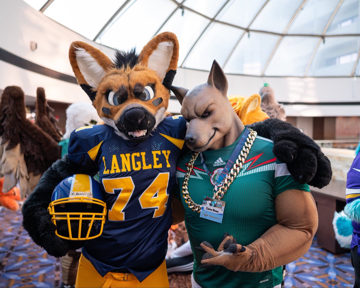 Football vs. Fútbol. Which one wins?

With <a href="/LangleyManey/">Langley</a> at <a href="/FurFest/">Midwest FurFest</a>

#furry #fursuit #puppy #dog #xolo #manedwolf #FurFest #FurFest24