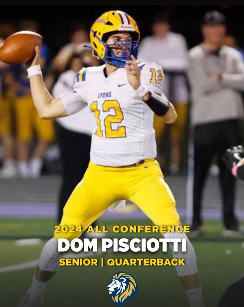 Congratulations <a href="/DominicPisciot3/">Dominic Pisciotti</a> 2024 West Suburban Silver All-Conference football player. We are so proud of you!
<a href="/LyonsTwpFball/">LT Lions Football</a> <a href="/PrepRedzoneIL/">Prep Redzone Illinois</a>