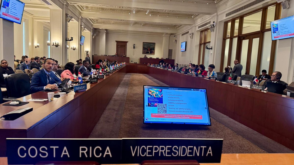 micittcr's tweet photo. #CostaRica 🇨🇷 asume un rol clave en la @OEA_oficial
como Vicepresidencia de la Comisión Interamericana de Ciencia y Tecnología (#COMCYT) y liderará el Grupo de Trabajo sobre #InteligenciaArtificial con @paubogantesz
🦾Por el desarrollo de la #IA ética, segura y responsable https://t.co/h03iq0VVQD