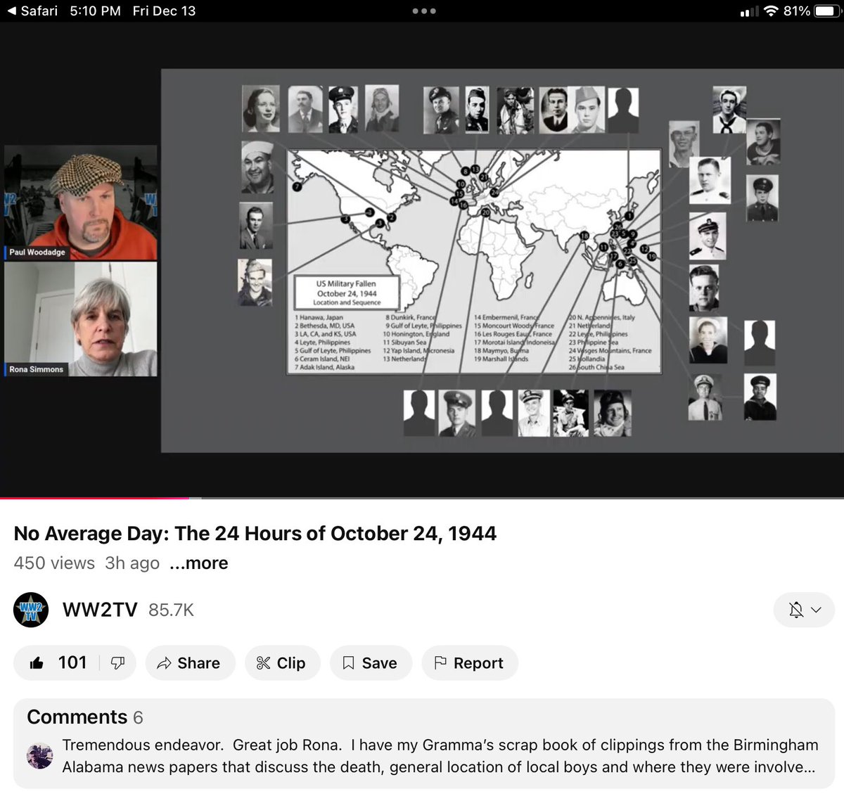 Honored … the first word that comes to mind after appearing on WW2TV - Paul Woodadge. You can tune in for a replay and any of Paul’s hundreds of other videos from WWII historians.
#WWII #wwiihistory #storytelling

youtube.com/live/yuZwTRCtd…
#wwii #wwiihistory #storytelling