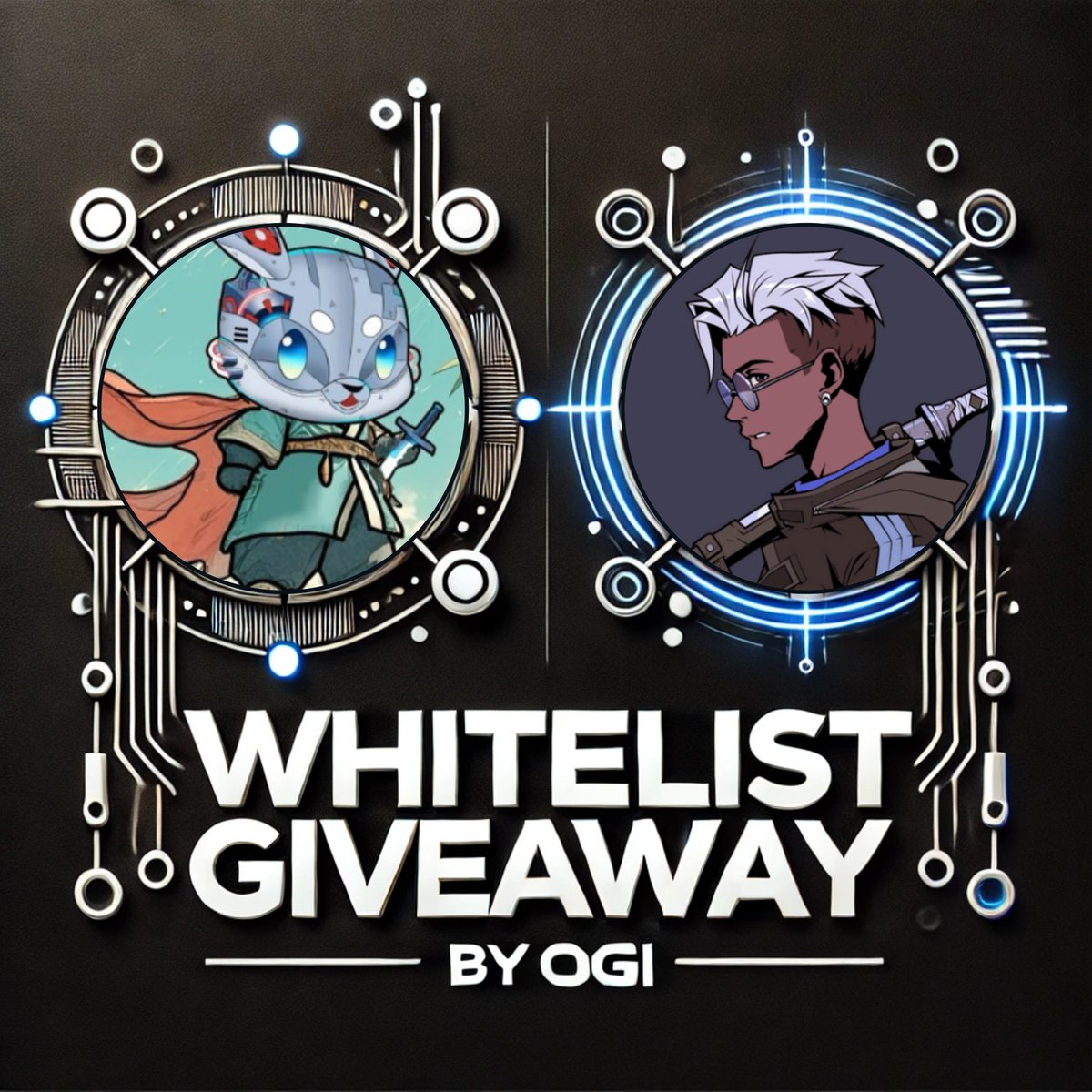 🚨Whitelist Giveaway🎁

Giving away 3x WL from <a href="/FutureRabbits/">Future Rabbit</a> 

1⃣ Follow: <a href="/ogi_eth/">Ogi.eth</a> &amp; <a href="/FutureRabbits/">Future Rabbit</a> &amp; <a href="/TNC_Alpha/">TNC ALPHA</a> 
2⃣ Like + RT 
3⃣ Tag your NFT gang!

Future Rabbit is a cutting-edge NFT ecosystem built on the Solana blockchain, designed to generate a variety of rabbit-themed
