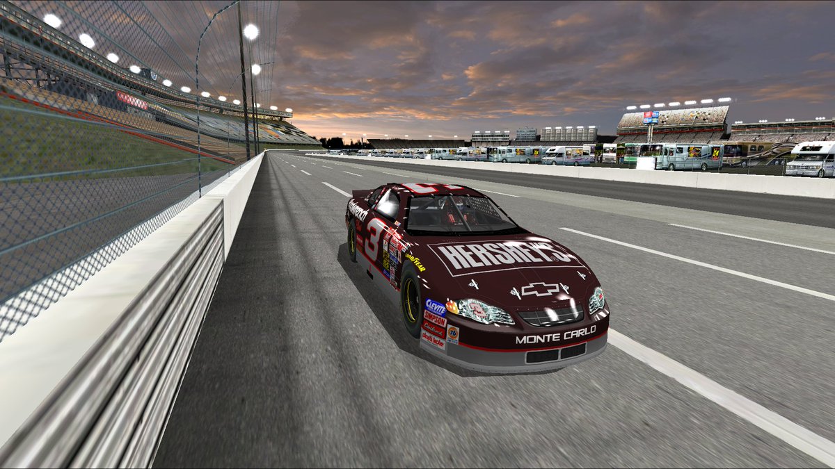 CR48Designs's tweet photo. Dale Earnhardt 2002 Hershey's Chevrolet.
From 1995-2000 he ran a special scheme in the all star race and in 2001 was supposed to run an inverse white scheme.
This is what i think he would have ran in the 2002 all star race had he lived.
#nr2003 https://t.co/AWu7oqitNS