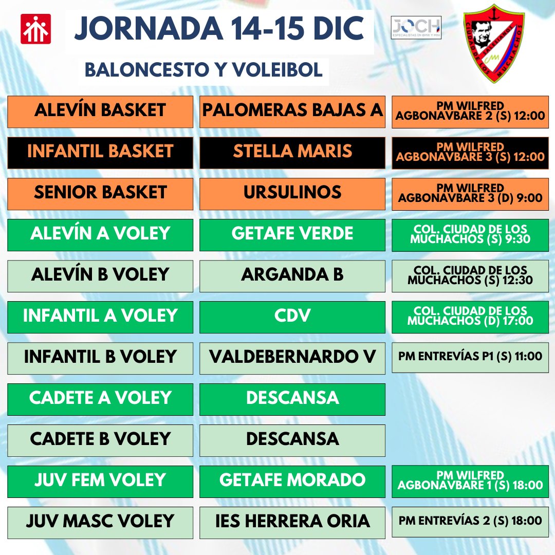 Antes de finalizar el día os dejamos por aquí los horarios de la penúltima jornada del año...

Varios equipos descansan pero aun así tenemos un menú bastante cargado de buenos partidos durante el sábado y el domingo.

¡Vamos Ciudad!

#123Ciudad💙🤍